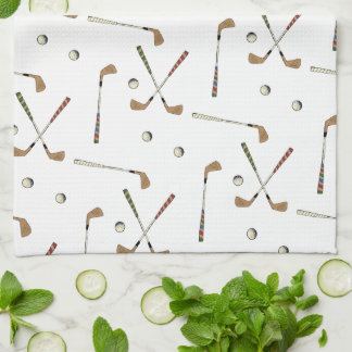 Classic Retro Golf Golfer Club Ball Pattern Kitchen Towel