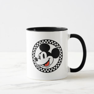 Classic Retro Mickey Mouse Chequered Mug