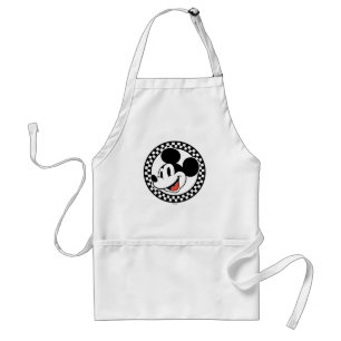 Classic Retro Mickey Mouse Chequered Standard Apron