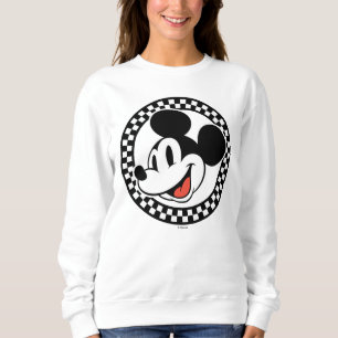 Classic Retro Mickey Mouse Chequered Sweatshirt
