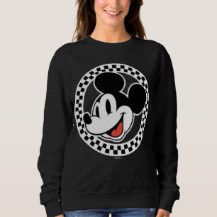 Classic Retro Mickey Mouse Chequered Sweatshirt