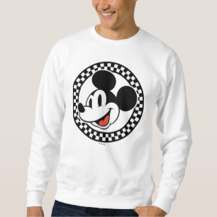 Classic Retro Mickey Mouse Chequered Sweatshirt