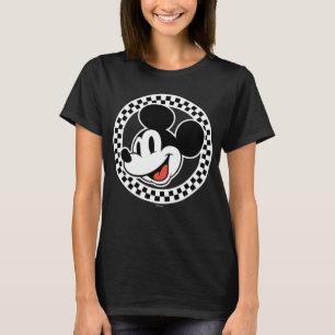 Classic Retro Mickey Mouse Chequered T-Shirt