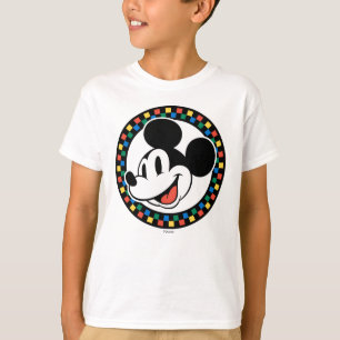 Classic Retro Mickey Mouse Colorful Checkered T-Shirt