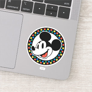 Classic Retro Mickey Mouse Colourful Chequered