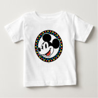 Classic Retro Mickey Mouse Colourful Chequered