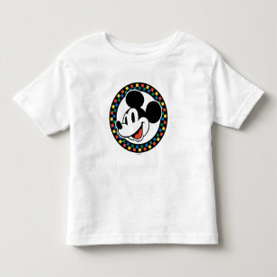 Classic Retro Mickey Mouse Colourful Chequered Toddler T-shirt