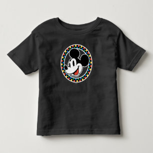 Classic Retro Mickey Mouse Colourful Chequered Toddler T-shirt
