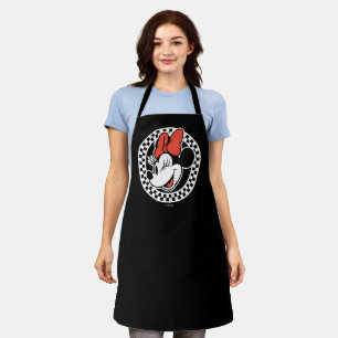 Classic Retro Minnie Mouse Checkered Apron