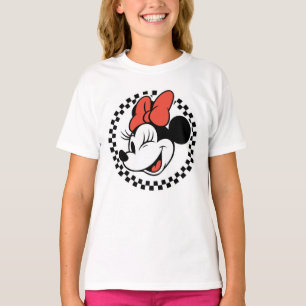 Classic Retro Minnie Mouse Checkered T-Shirt