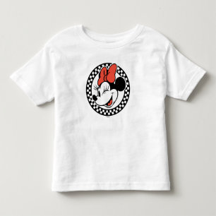 Classic Retro Minnie Mouse Chequered Toddler T-shirt
