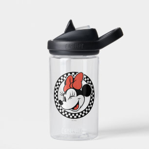 Classic Retro Minnie Mouse Chequered Water Bottle