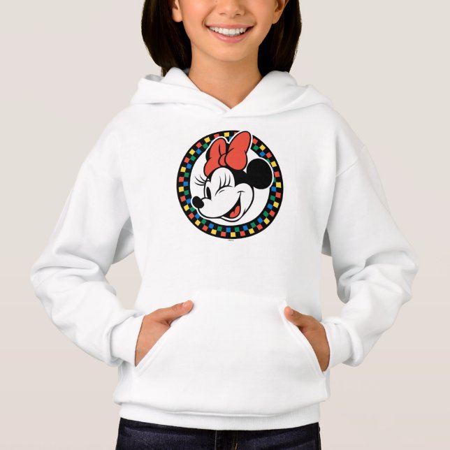 Classic Retro Minnie Mouse Coloured Chequered (Front)