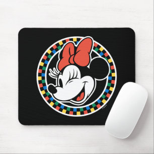 Classic Retro Minnie Mouse Coloured Chequered Pad
