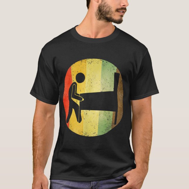 Classic Retro Pinball Machine Arcade Design T-Shirt (Front)