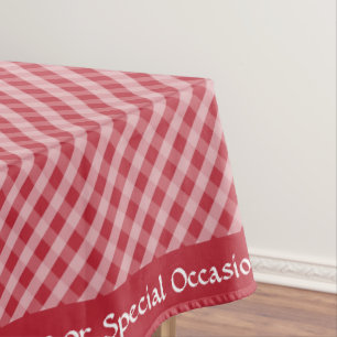 Classic Retro Red Chequered Gingham Pattern Tablecloth