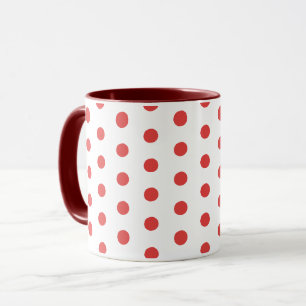 Classic Retro Red Polka Dots Ceramic Mug