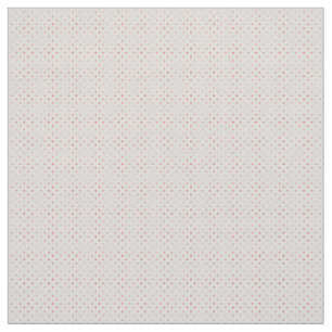 Classic Retro Red Polka Dots on Cream Fabric