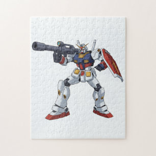 Classic Retro RX-78-2 Gundam Mecha Anime Illustrat Jigsaw Puzzle