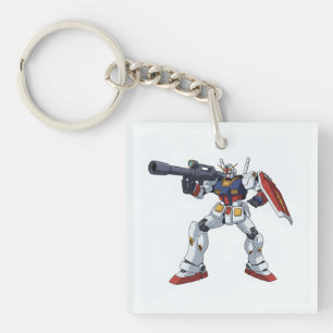 Classic Retro RX-78-2 Gundam Mecha Anime Illustrat Keychain