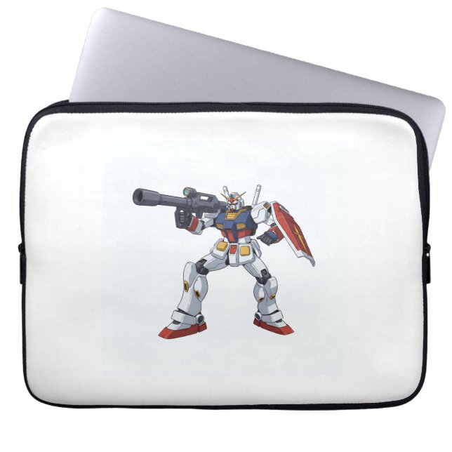 Classic Retro RX-78-2 Gundam Mecha Anime Illustrat Laptop Sleeve (Front)