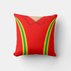 Classic Retro Soccer Jersey Template, Vintage Throw Pillow