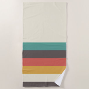 Classic Retro Stripes Beach Towel