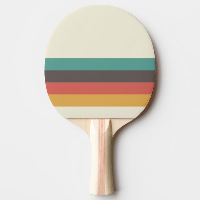 Classic Retro Stripes Ping Pong Paddle (Front)