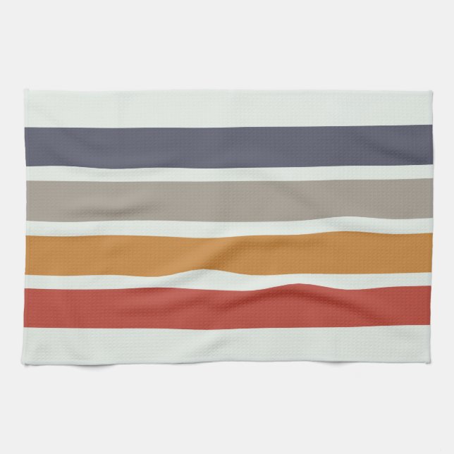 Classic Retro Stripes Shower Curtain Wash Cloth (Horizontal)