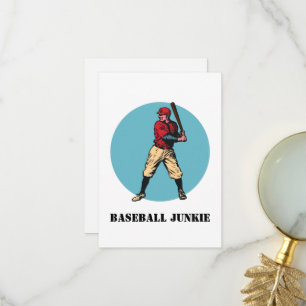 Classic Retro Style Baseball Thank You Card