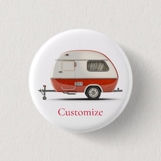 Classic Retro Teardrop Camper Thunder_Cove 1 Inch Round Button (Front)
