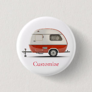 Classic Retro Teardrop Camper Thunder_Cove 1 Inch Round Button