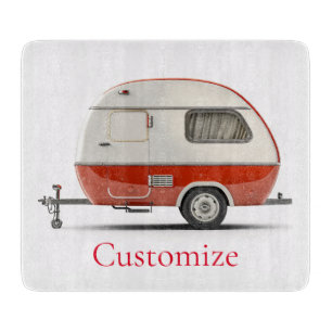 Classic Retro Teardrop Camper Thunder_Cove Cutting Board