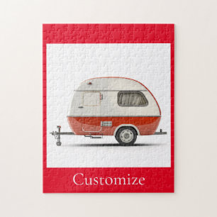 Classic Retro Teardrop Camper Thunder_Cove Jigsaw Puzzle