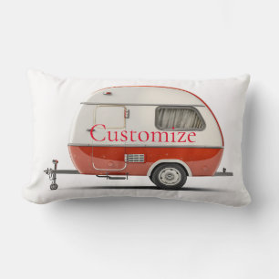 Classic Retro Teardrop Camper Thunder_Cove Lumbar Pillow