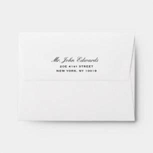 Classic return addressed note card envelope