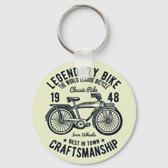 Classic Ride Bicycle Legendary Bike Craftsmanship Keychain (Front)