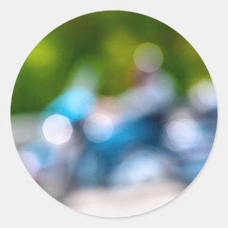 classic rider round sticker