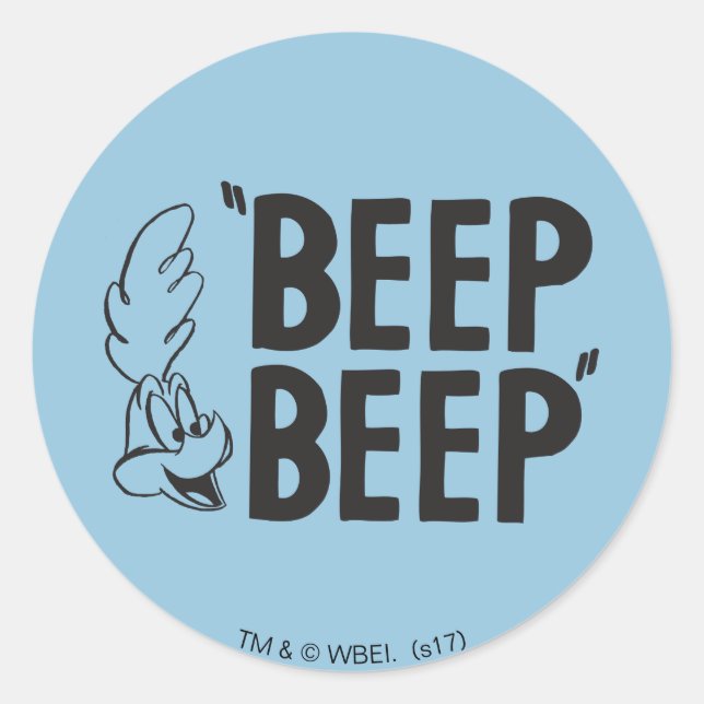 Classic ROAD RUNNER™ BEEP BEEP!™ Classic Round Sticker (Front)