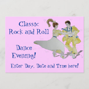 Classic Rock and Roll Dancing Invitation