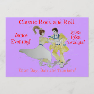 Classic Rock and Roll  Jive Dancing Invitation