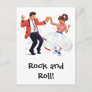 Classic Rock and Roll Jive Dancing Postcard