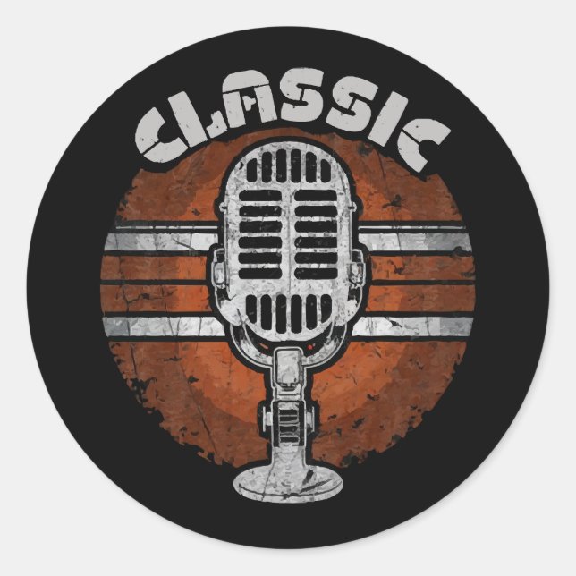 Classic-rock Classic Round Sticker (Front)