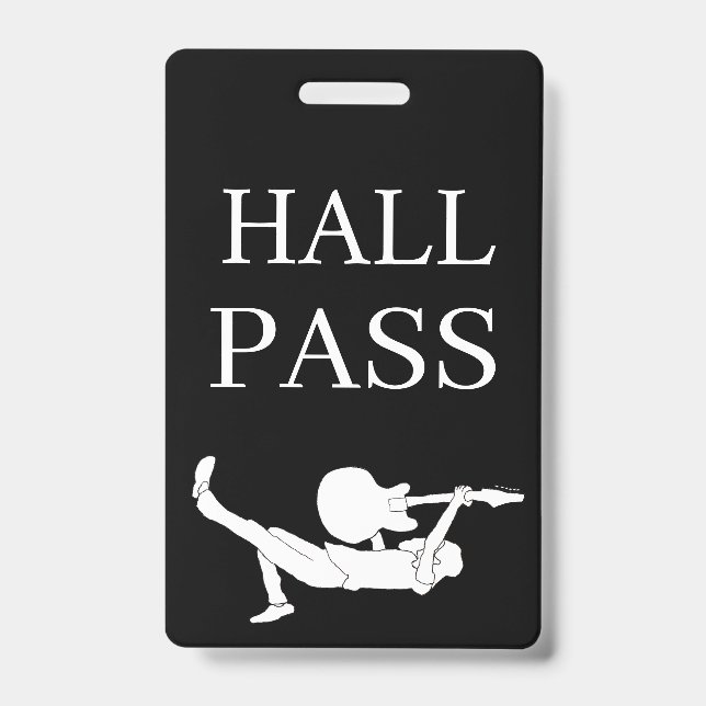 Classic Rock Custom Hall Pass Badge (Front)
