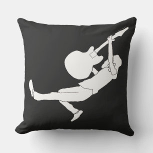 Classic Rock Guitar Throw Pillow