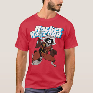 Classic Rocket Raccoon Character Art T-Shirt