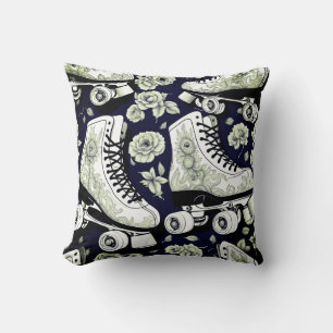 Classic Roller Skates Art Throw Pillow