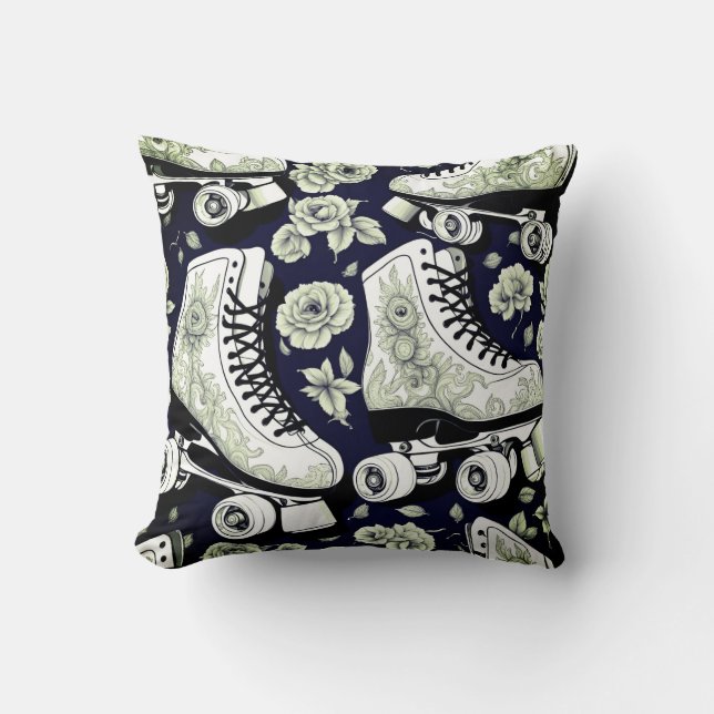 Classic Roller Skates Art  Throw Pillow (Front)