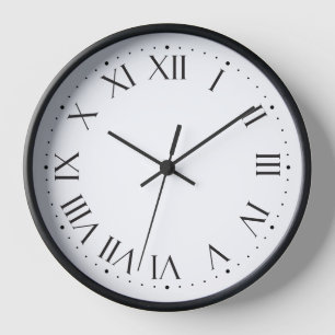 Classic Roman Numeral Wall Clock ⏰ Stylish Black
