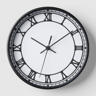 Classic Roman Numeral Wall Clock ⏳ Timeless Black